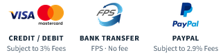 Credit/Debit, Bank Transfer and PayPal payment options